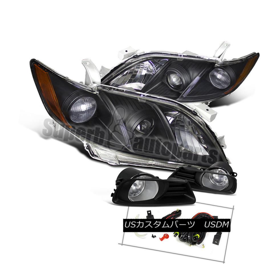 魅力的な価格 ライト ランプ Headlights Projector Camry Toyota 07 09 ヘッドライト Black 07 09トヨタカムリプロジェクターヘッドライトブラック リフレクター フォグライトキット Kit Lights Reflector Fog W House Bar Com