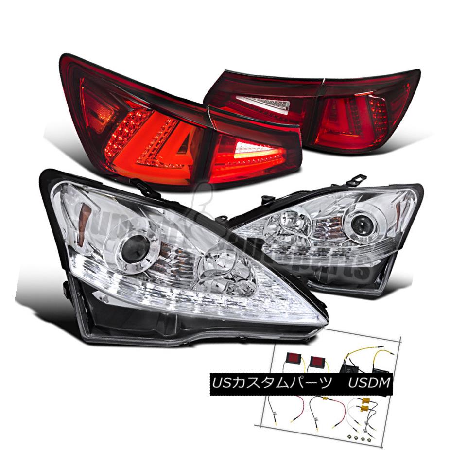 ヘッドライト 2006-2008 Lexus IS250 SMD LED DRL Signal Projector Headlights+Tail Lamp Red 2006-2008 Lexus IS250 SMD LED DRLシグナルプロジェクターヘッドライト+タイ lランプ赤 【並行輸入品】｜カスタムパーツ WORLD倉庫