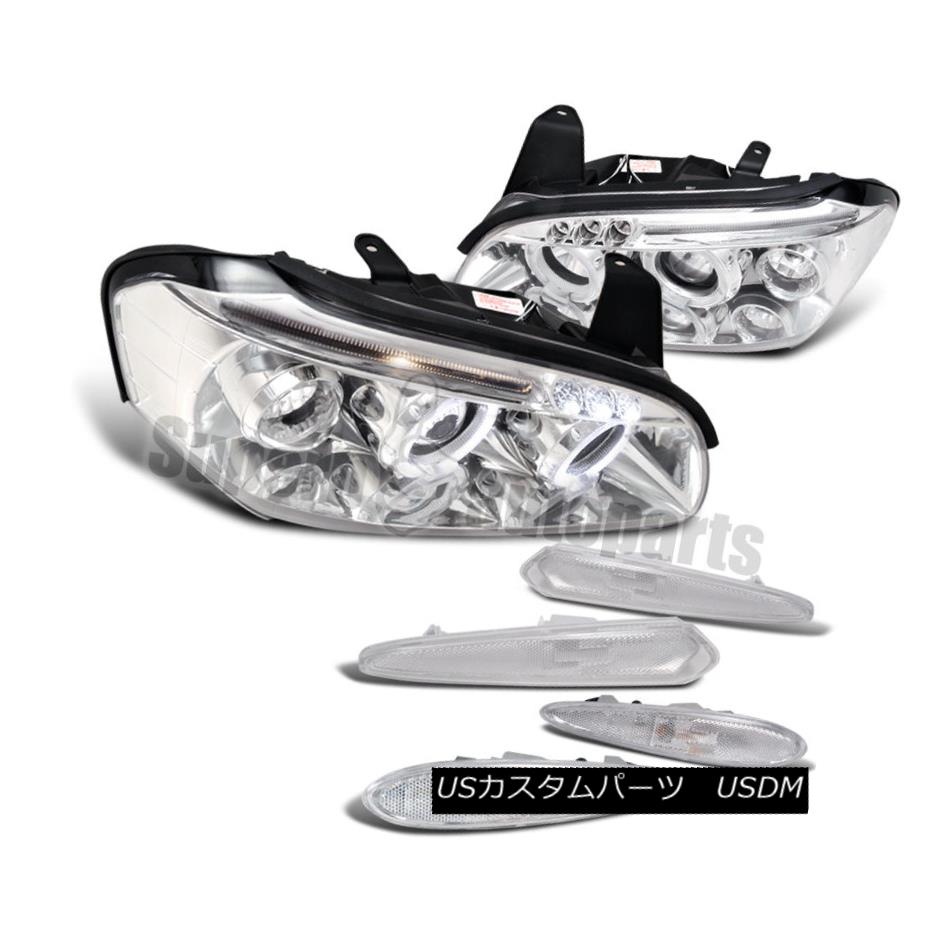 ヘッドライト For 00-01 Maxima Halo LED Projector Headlights+4pcs Parking Signal Lights Clear 00-01 Maxima Halo LEDプロジェクターヘッドライト+ 4pc s駐車信号ライトクリア 【並行輸入品】
