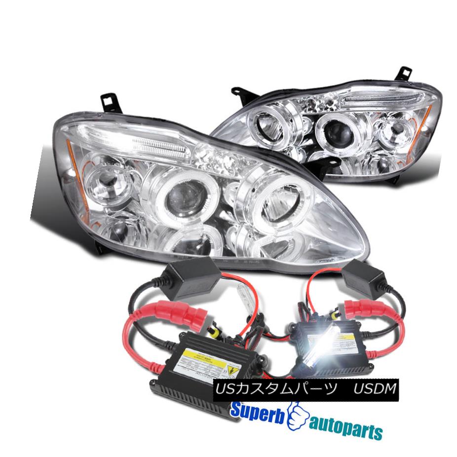 大特価放出 ライト ランプ Slim Chrome H1 Headlights Projector Led Halo Corolla Toyota 03 08 ヘッドライト Hid H1スリムhidキット Ledプロジェクターヘッドライトchrome Halo Corolla Toyota 03 08 Kit
