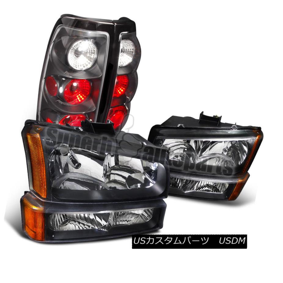 ヘッドライト 2003-2006 Silverado Headlights+Bumper Signal Lights+Tail Brake Lamps Black 2003年?2006年シルバラードヘッドライト+ Bum 、シグナルライト+テールブレーキランプブラック 【並行輸入品】