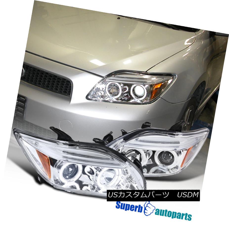 輝い ライト ランプ Ledハロープロジェクターヘッドライトクローム クリア仕様チューニング 05 10シオンtc Tuning Specd Clear Chrome Headlights Projector Halo Led Tc Scion 05 10 ヘッドライト Zambettis Com