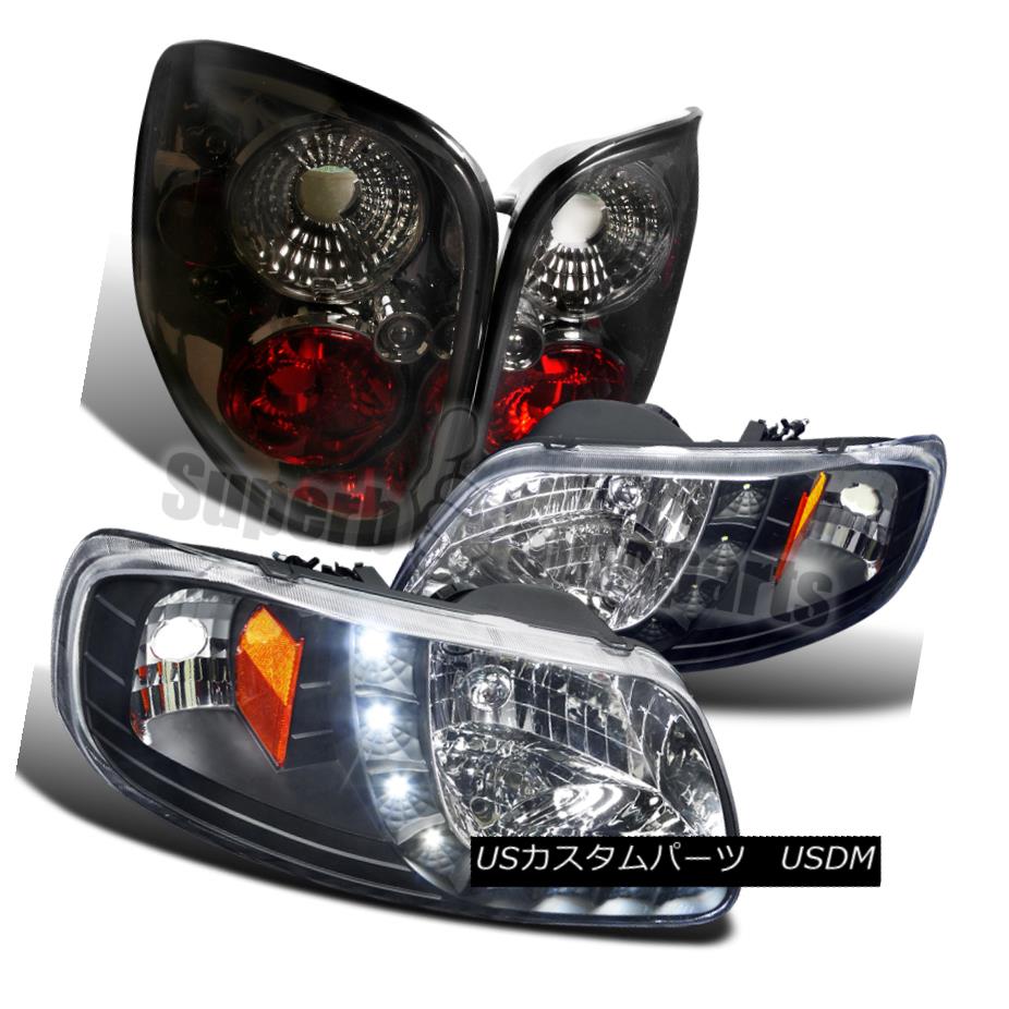 ヘッドライト 1997-2000 Ford F150 Flareside SMD LED DRL Headlights Black+Tail Lamps Smoke 1997-2000 Ford F150 Flareside SMD LED DRLヘッドライトブラック+テールランプスモーク 【並行輸入品】
