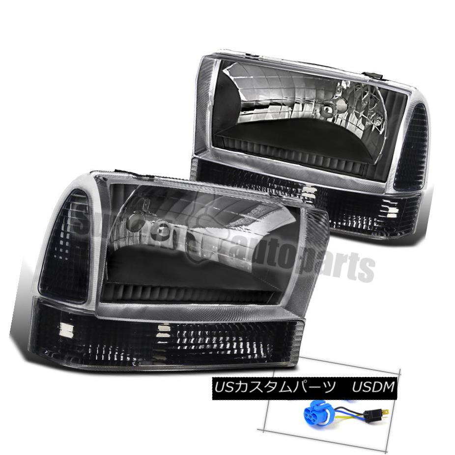 ヘッドライト 1999-2004 F250 F350 F450 / 00-04 Excursion Headlights+Corner Signal Lamps Black 1999-2004 F250 F350 F450 / 00-04エクスカーション・ヘッドライト+ Cor ner信号ランプブラック 【並行輸入品】