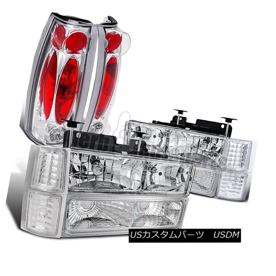 ヘッドライト 1994-1999 Chevy Silverado Clear Headlight+Bumper Corner+Chrome Tail Lights 1994-1999 Chevy Silveradoクリアヘッドライト+バンプ erコーナー+クロームテールライト 【並行輸入品】 38,396円