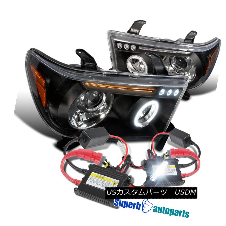 ヘッドライト 2007-2013 Tundra LED Halo Projector Headlights Head Lamps Black+H1 Slim HID Kit 2007年?2013年Tundra LED Haloプロジェクターヘッドライトヘッドランプブラック+ H1スリムHIDキット 【並行輸入品】 46,926円