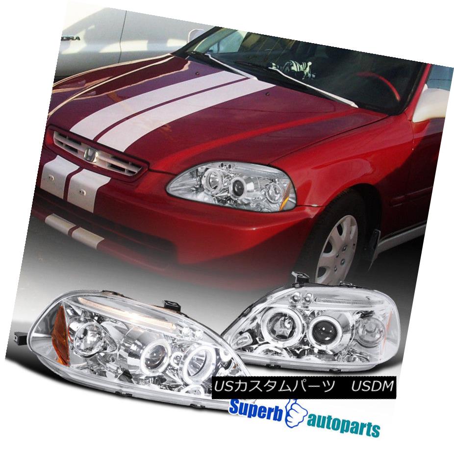 ヘッドライト For 1996-1998 Civic Led Dual Halo Clear Projector Headlight Clear SpecD Tuning 1996-1998 Civic Led Dual Haloクリアプロジェクターヘッドライトクリア仕様チューニング 【並行輸入品】
