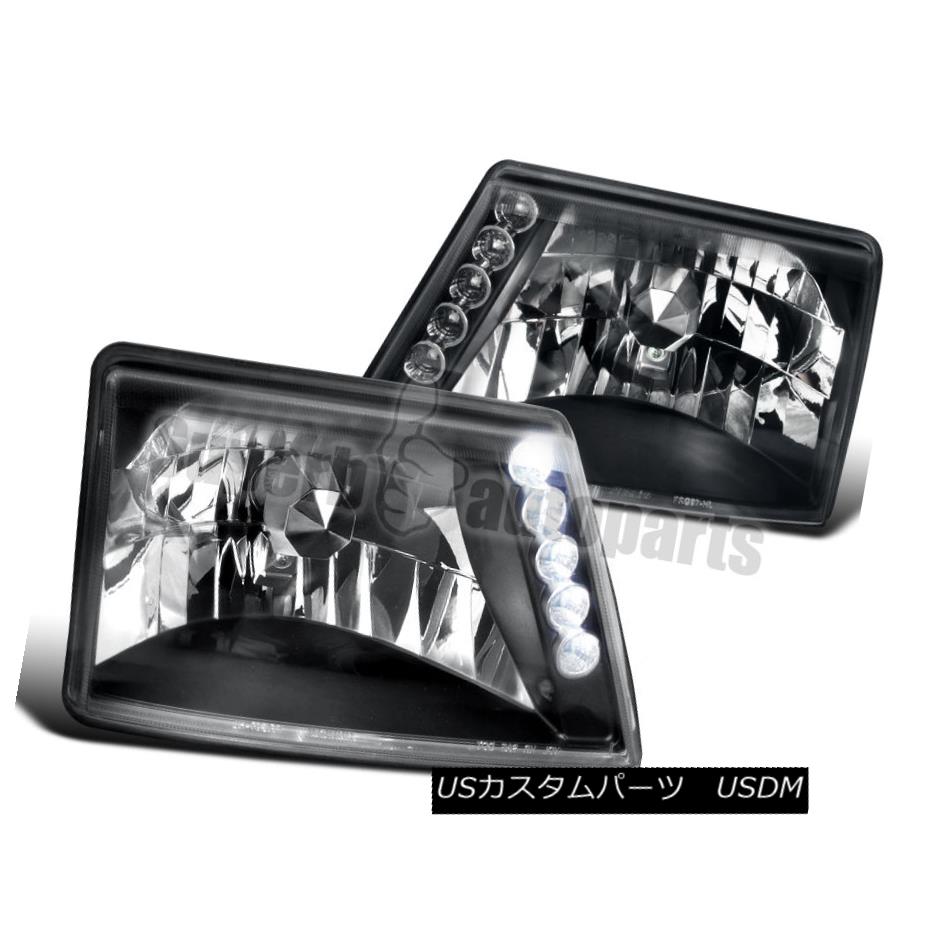 ヘッドライト 1998-2000 Ford Ranger SMD Led DRL Headlights Head Lamps Black SpecD Tuning 1998-2000フォードレンジャーSMD Led DRLヘッドライトヘッドランプブラックスペックチューニング 【並行輸入品】