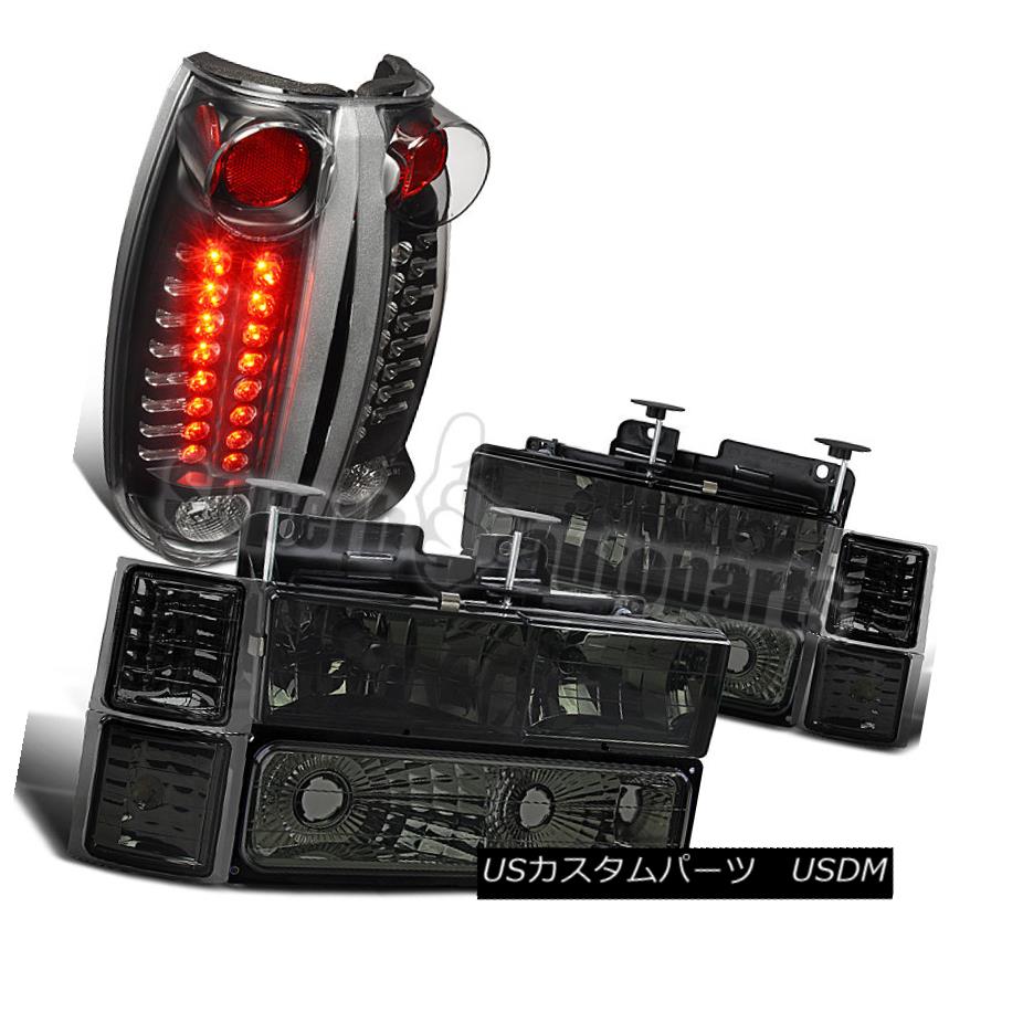 ヘッドライト 1994-1999 Suburban C10 C/K Smoke Headlights+Bumper Corner+Black LED Tail Lights 1994-1999郊外C10 C / Kスモークヘッドライト+ブール /コーナー+ブラックLEDテールライト 【並行輸入品】
