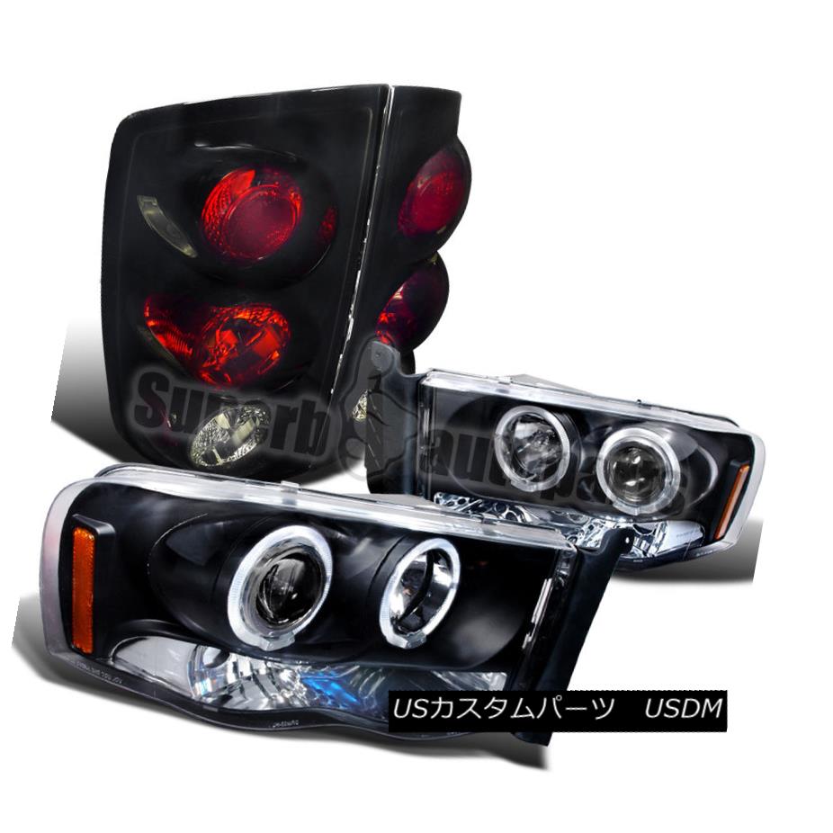 最高 ヘッドライト 2002-2005 Dodge Ram Black Projector LED