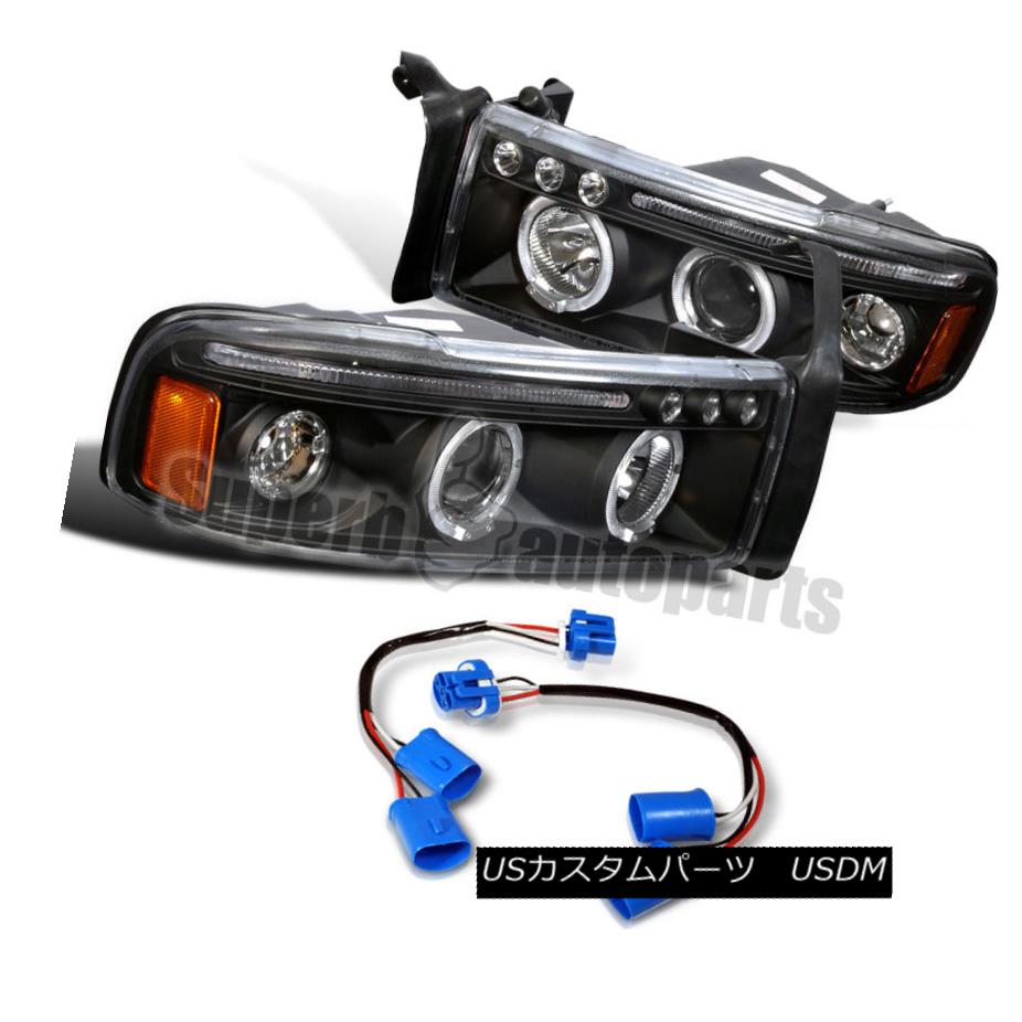 ヘッドライト 1994-2001 Dodge Ram Sport Pack LED Halo Projector Headlights Black 1994-2001 Dodge Ram Sport Pack LEDハロープロジェクターヘッドライトブラック 【並行輸入品】