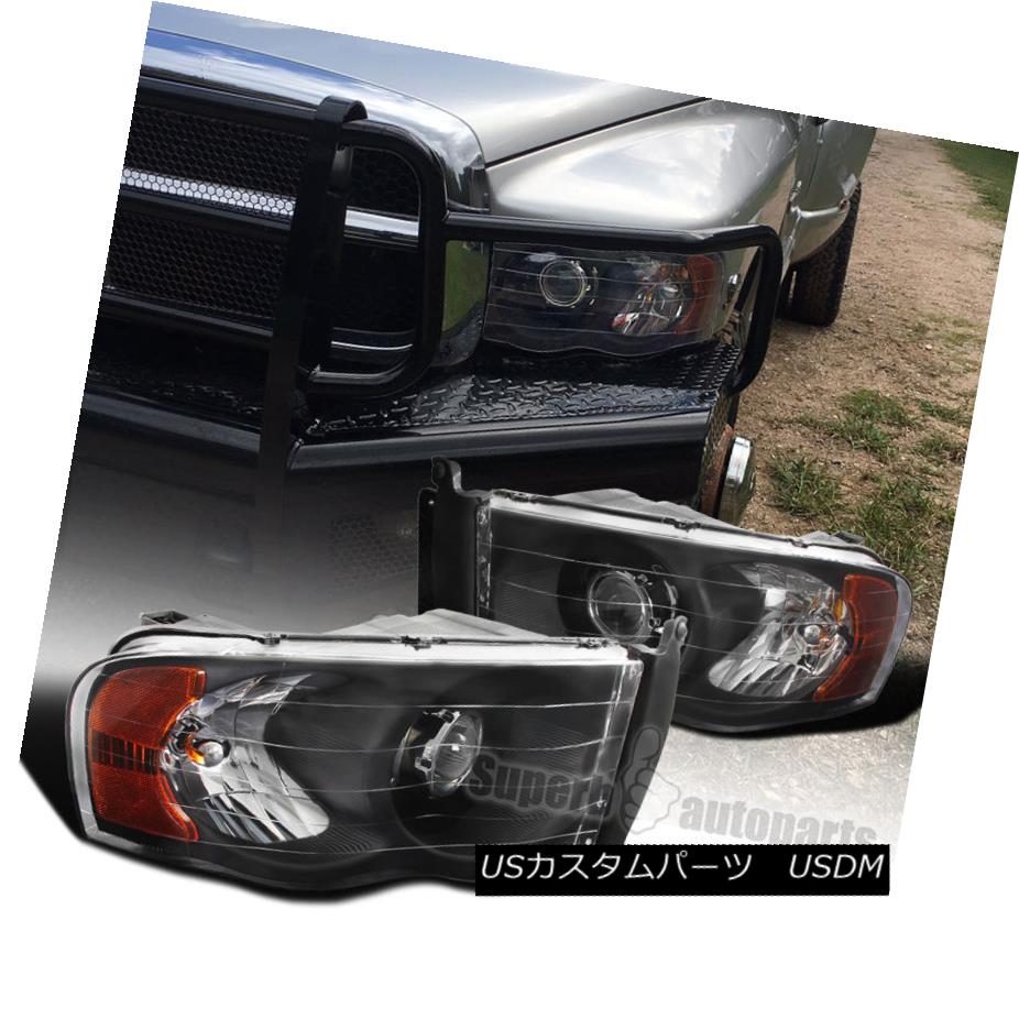 ヘッドライト Dodge Ram 02-05 1500 03-05 2500/3500 Black Projector Headlights+Amber Reflector Dodge Ram 02-05 1500 03-05 2500/3500黒プロジェクターヘッドライト+ Amb 反射器 【並行輸入品】 43,544円