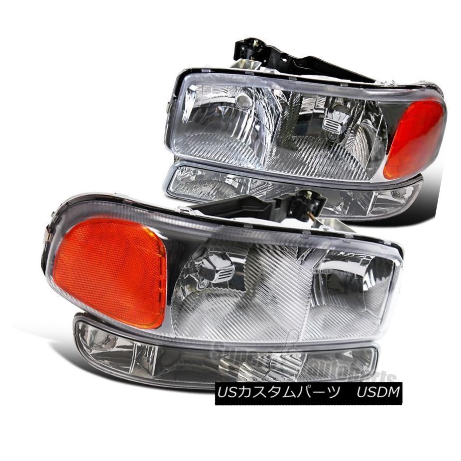 ヘッドライト NEW 1999-2006 GMC Sierra Yukon XL Chrome Clear Lens Head Lamps+Bumper Lights NEW 1999-2006 GMC Sierra Yukon XLクロームクリアレンズヘッドランプ+バンパーライト 【並行輸入品】 32,175円