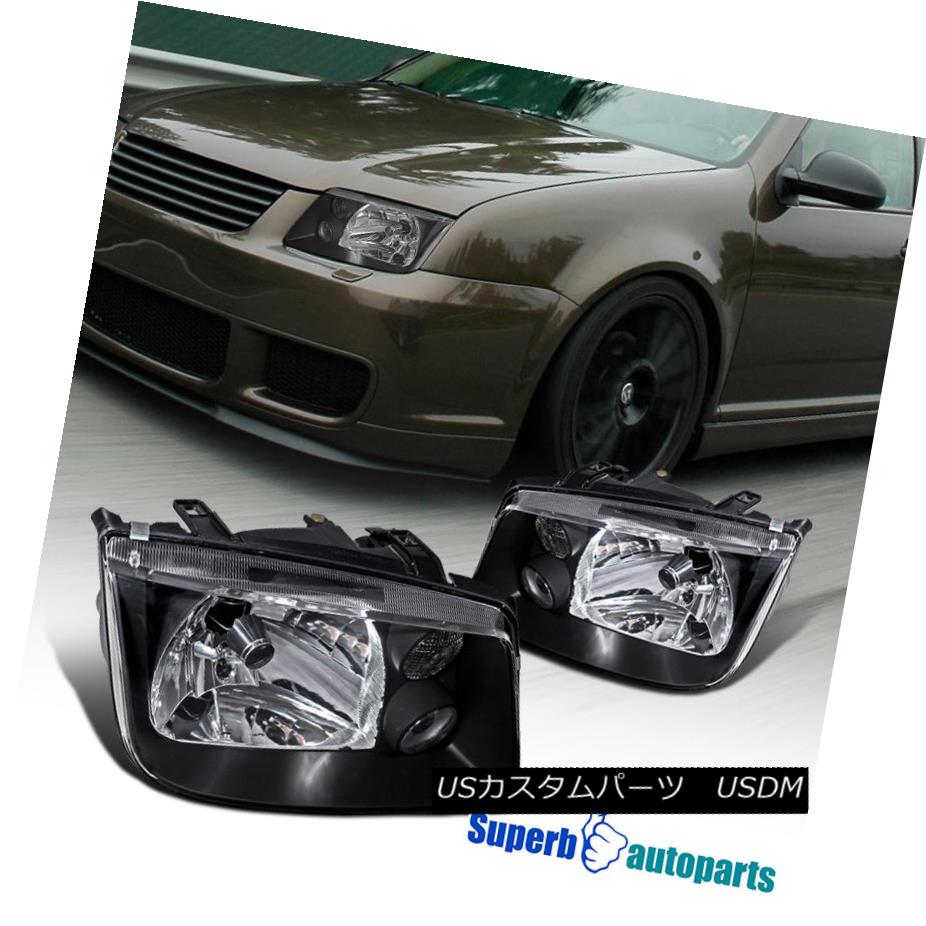 ヘッドライト 1999-2004 VW Jetta Bora Headlights w/ DRL Fog Lamp Black 1999-2004 VWジェッタボラヘッドライト（DRLフォグランプ付） 【並行輸入品】