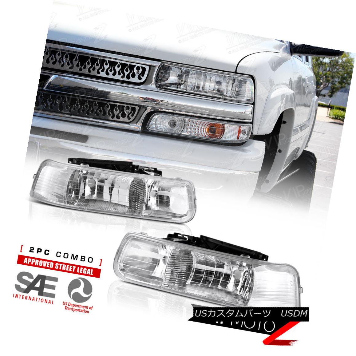 ヘッドライト 00-06 Chevy Tahoe/Suburban New Pair Crystal Clear Headlight Lamps Left+Right Set 00-06シボレータホ/郊外の新しいペアクリスタルクリアヘッドライトランプ左+右セット 【並行輸入品】 41,113円