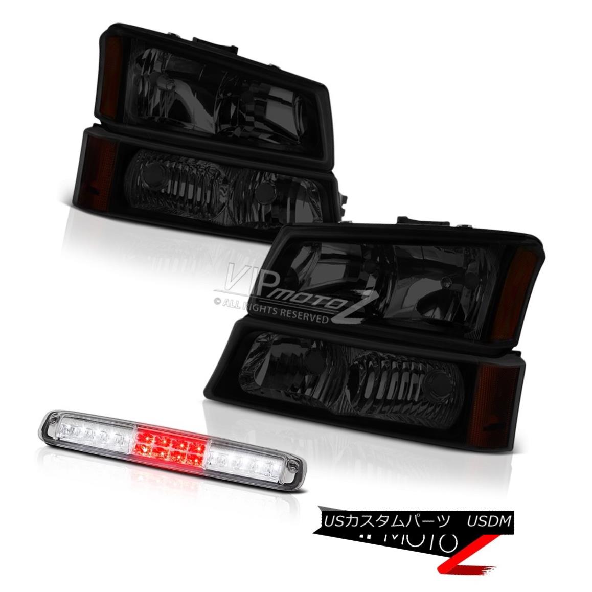 ヘッドライト 03-06 Silverado 2500Hd Crystal Clear Roof Brake Lamp Dark Tinted Headlights LED 03-06 Silverado 2500Hdクリスタルクリア屋根ブレーキランプダークトライトヘッドライトLED 【並行輸入品】