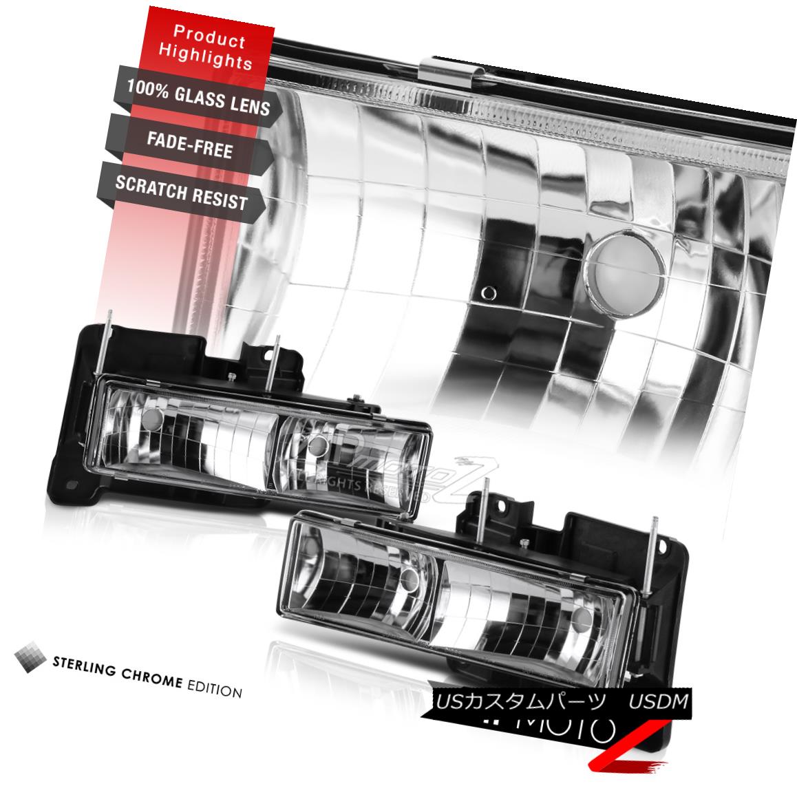 ヘッドライト [GLASS LENS] 1988-1998 CHEVY SILVERADO TAHOE SUBURBAN SIERRA CHEYENNE HEADLIGHTS [ガラスレンズ] 1988-1998シェビー・シルベラド・タホー・サバーバン・シエラ・チェーネン・ヘッドライト 【並行輸入品】
