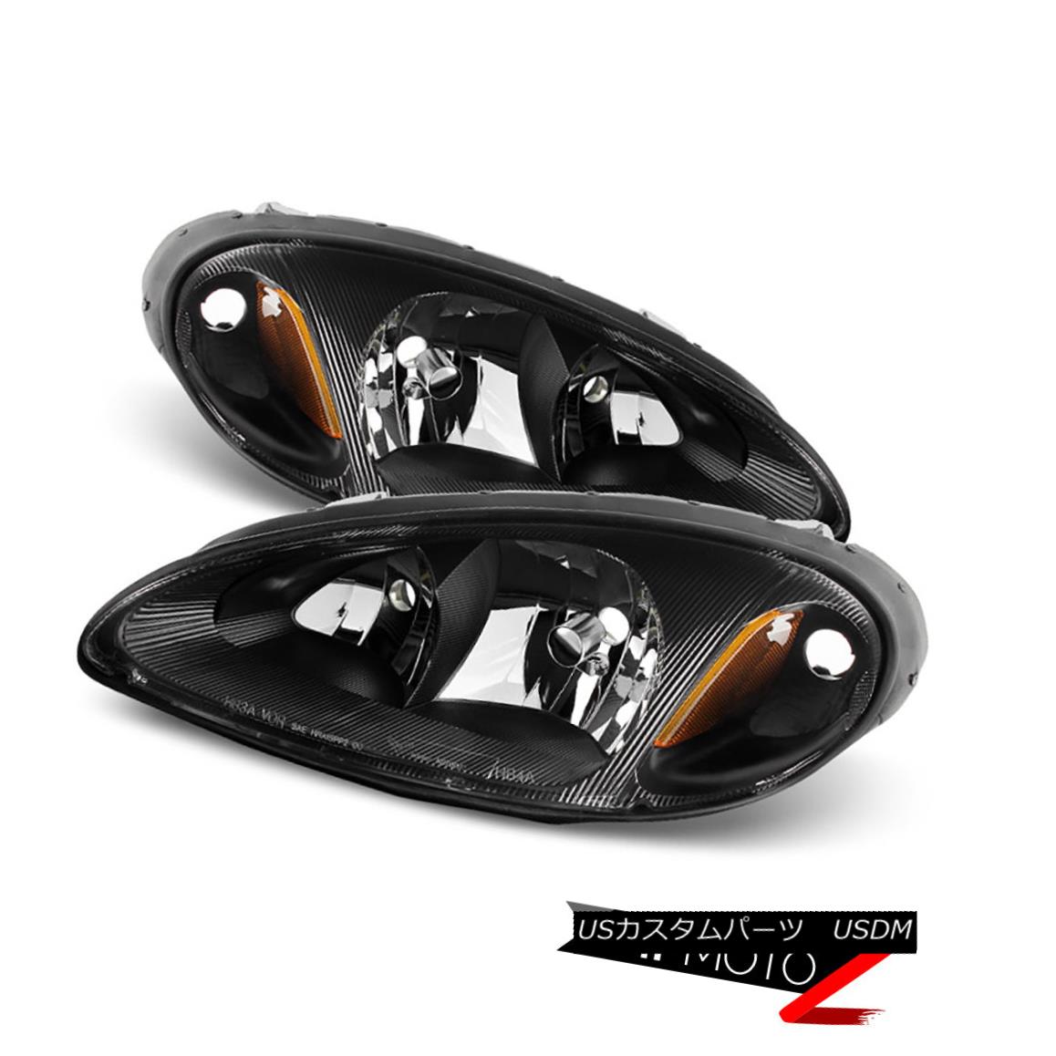 ヘッドライト 2001-2005 Chrysler PT Cruiser Wagon Black Front COMPLETE Headlights LEFT+RIGHT 2001-2005クライスラーPTクルーザーワゴンブラックフロントコンプリートヘッドライトLEFT + RIGHT 【並行輸入品】