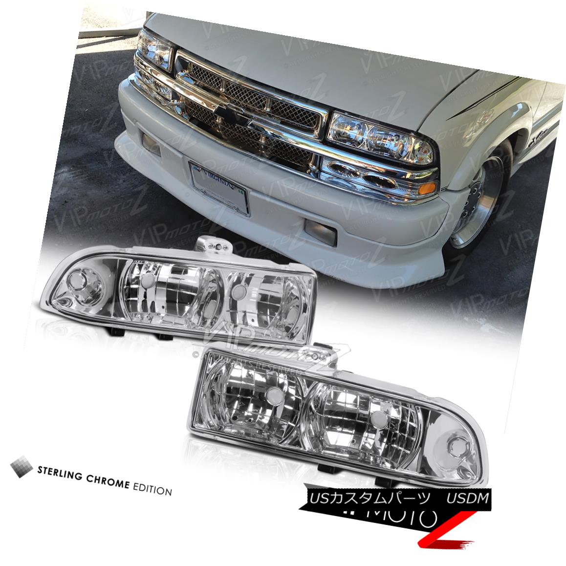 破格値下げ S10 Chevy 98 04 Lamp Signal Headlight Corner Clear Crystal Left Right ヘッドライト Blazer Blazer S10 Chevy Er信号ランプ98 04 左 右クリスタルクリアヘッドライト コーン Usdm 0008 233 Bronze Qa