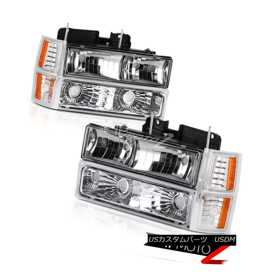 ヘッドライト 1994-1998 Chevrolet K1500 K2500 K3500 C1500 C2500 C3500 Glass Len Headlights Set 1994-1998シボレーK1500 K2500 K3500 C1500 C2500 C3500ガラスLenヘッドライトセット 【並行輸入品】