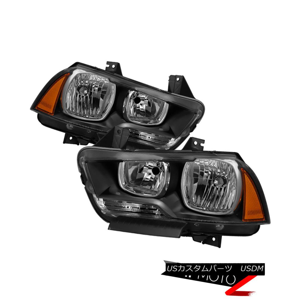 とっておきし新春福袋 ライト・ランプ-ブラック2011-2014 Pair Lamps Headlights Style] [Factory SRT8  SXT SE Charger Dodge 2011-2014 Black ヘッドライト Dodge [工場スタイル]ヘッドライトランプペア SRT8  SXT SE Charger - sercomedsa.cl