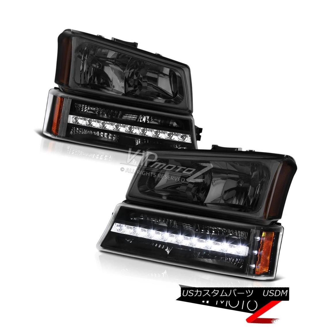 ヘッドライト 03-06 Chevy Avalanche 1500 Infinity black bumper light graphite smoke headlamps 03-06 Chevy Avalanche 1500インフィニティブラックバンパーライトグラファイトスモークヘッドランプ 【並行輸入品】