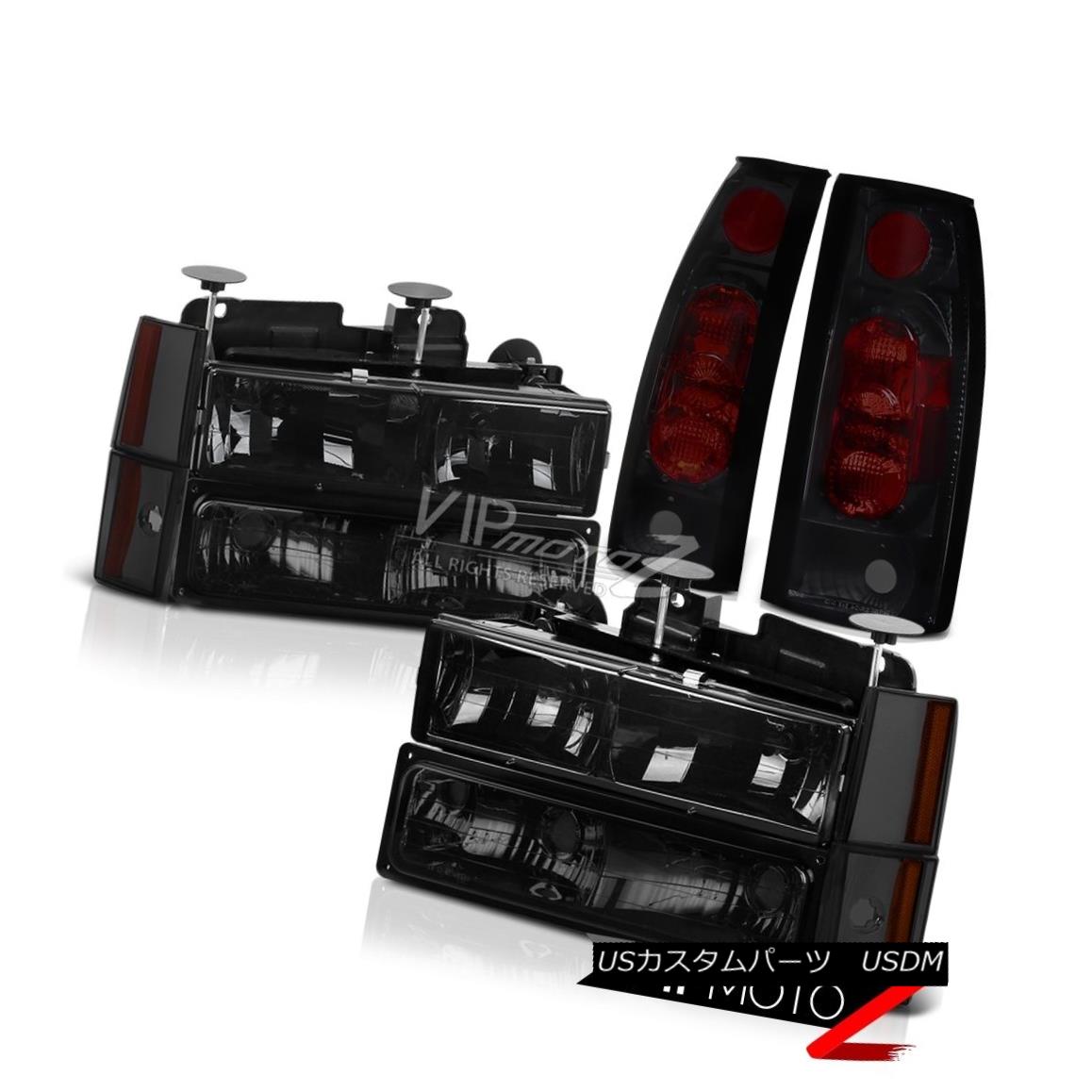 ヘッドライト [DARK SMOKE] 1992-1993 Chevrolet Suburban Smoke Corner Bumper Headlamp Tail Lamp [DARK SMOKE] 1992-1993シボレー郊外の煙コーナーバンパーヘッドランプテールランプ 【並行輸入品】