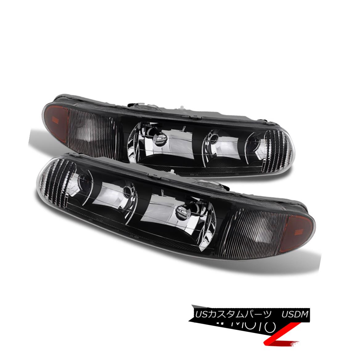 ヘッドライト 1997-2005 Buick Regal LS GS Century Black LEFT+RIGHT Headlight Assembly HI/LO 1997 - 2005年ビュイックリーガルLS GSセンチュリーブラックLEFT + RIGHTヘッドライトアセンブリHI / LO 【並行輸入品】