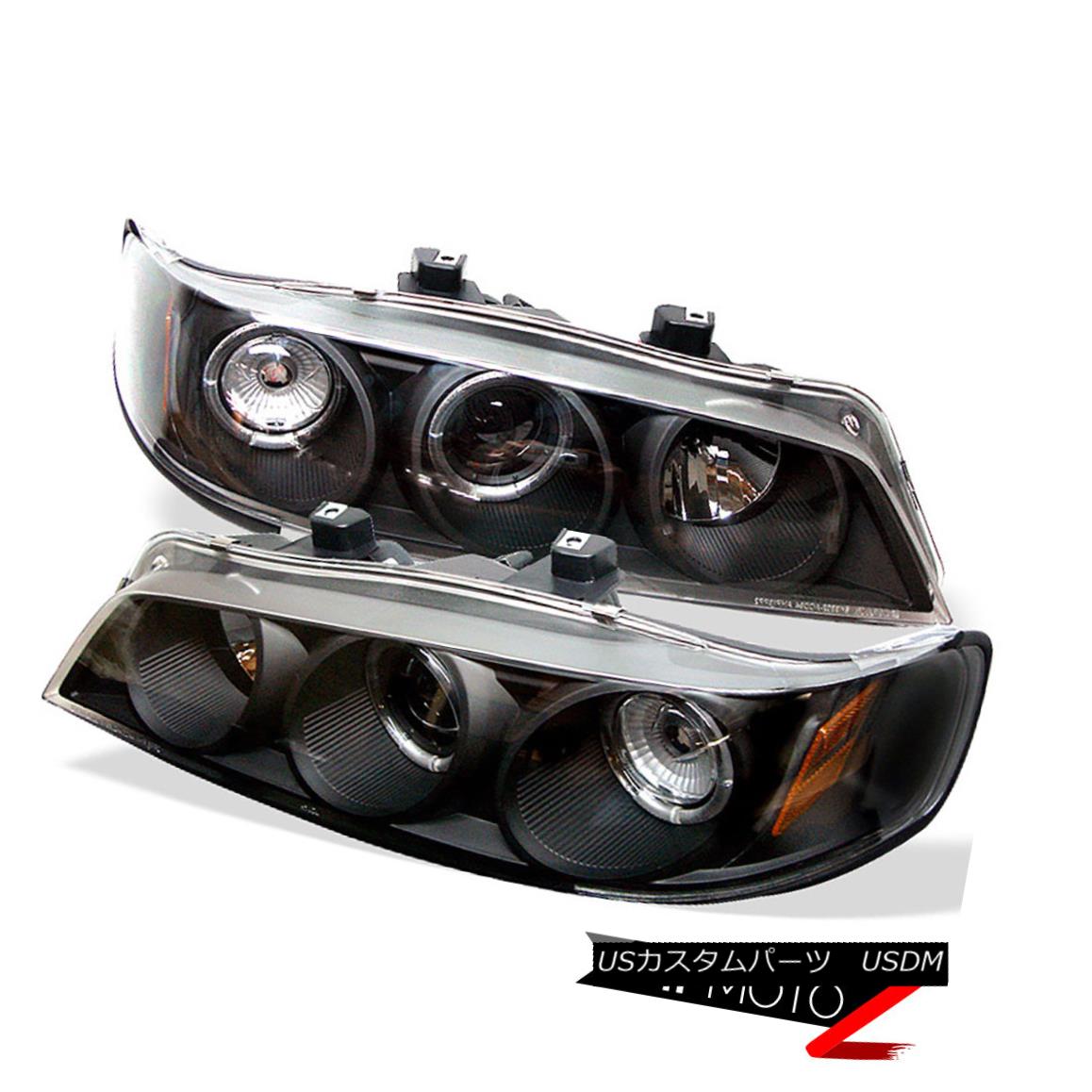 ヘッドライト New Twin Halo Projector JDM Black Headlight Amber Lamps 94-97 Accord 2/4DR 新しいツインハロープロジェクターJDMブラックヘッドライトアンバーランプ94-97アコード2 / 4DR 【並行輸入品】