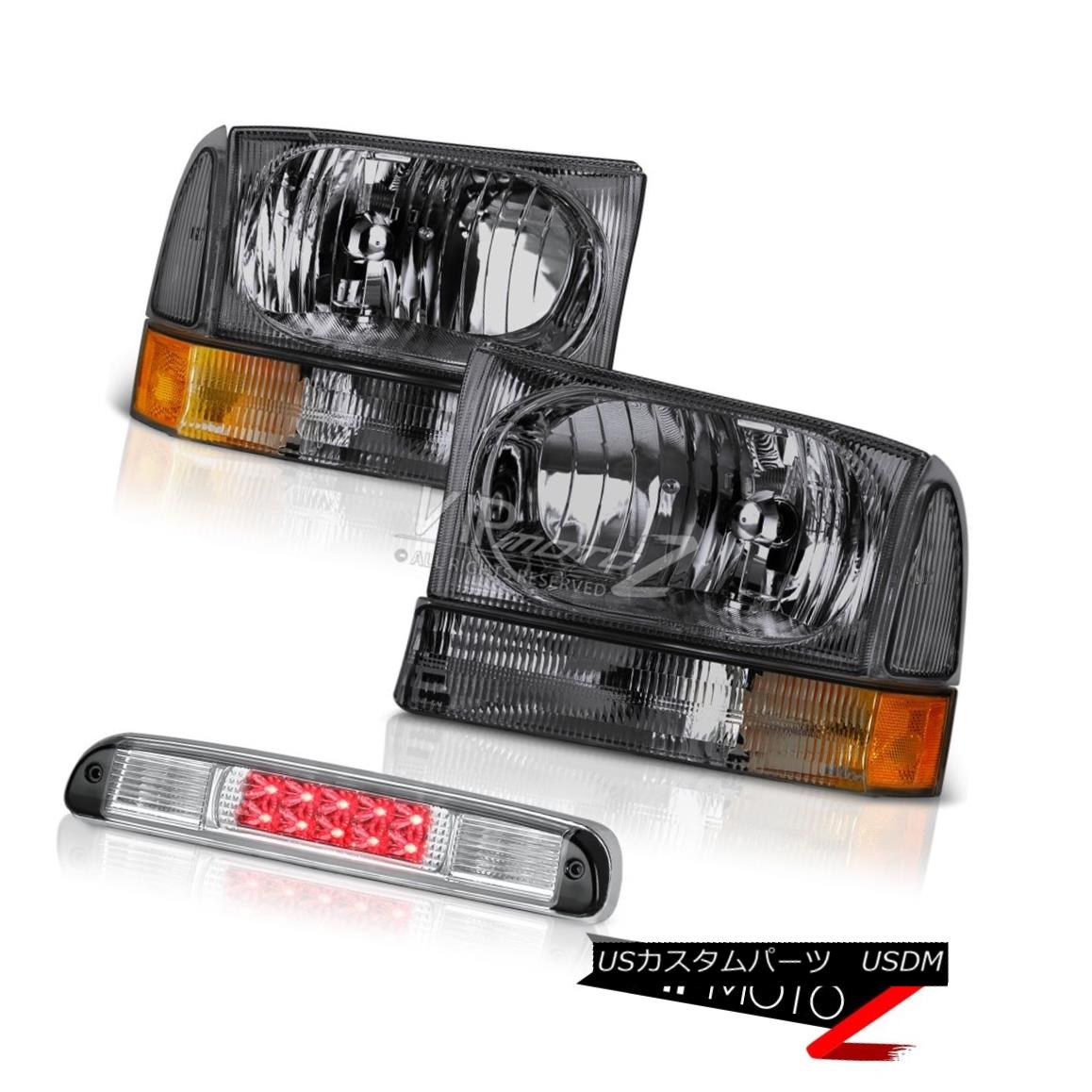 ヘッドライト 1999-2004 Ford F250 F350 Superduty Smoke Head Lights Assemble L.E.D Third Brake 1999-2004 Ford F250 F350 SuperdutyスモークヘッドライトL.E.Dを組み立てるThird Brake 【並行輸入品】