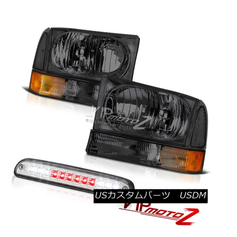 ヘッドライト 1999-2004 Ford F350 Dark Smoke Quality Headlights Crystal Third Brake Cargo LED 1999-2004フォードF350ダークスモーククオリティヘッドライトクリスタル第3ブレーキカーゴLED 【並行輸入品】