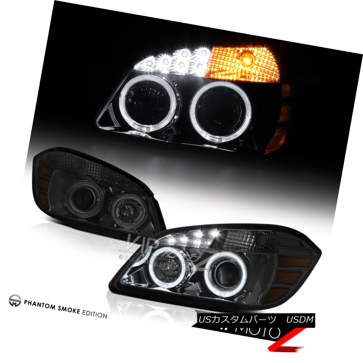 ヘッドライト 2005-2010 Chevy Cobalt Smoke LED SMD DRL Projector Angel Eye Headlights Assembly 2005-2010シボレーコバルトスモークLED SMD DRLプロジェクターエンジェルアイヘッドライトアセンブリ 【並行輸入品】