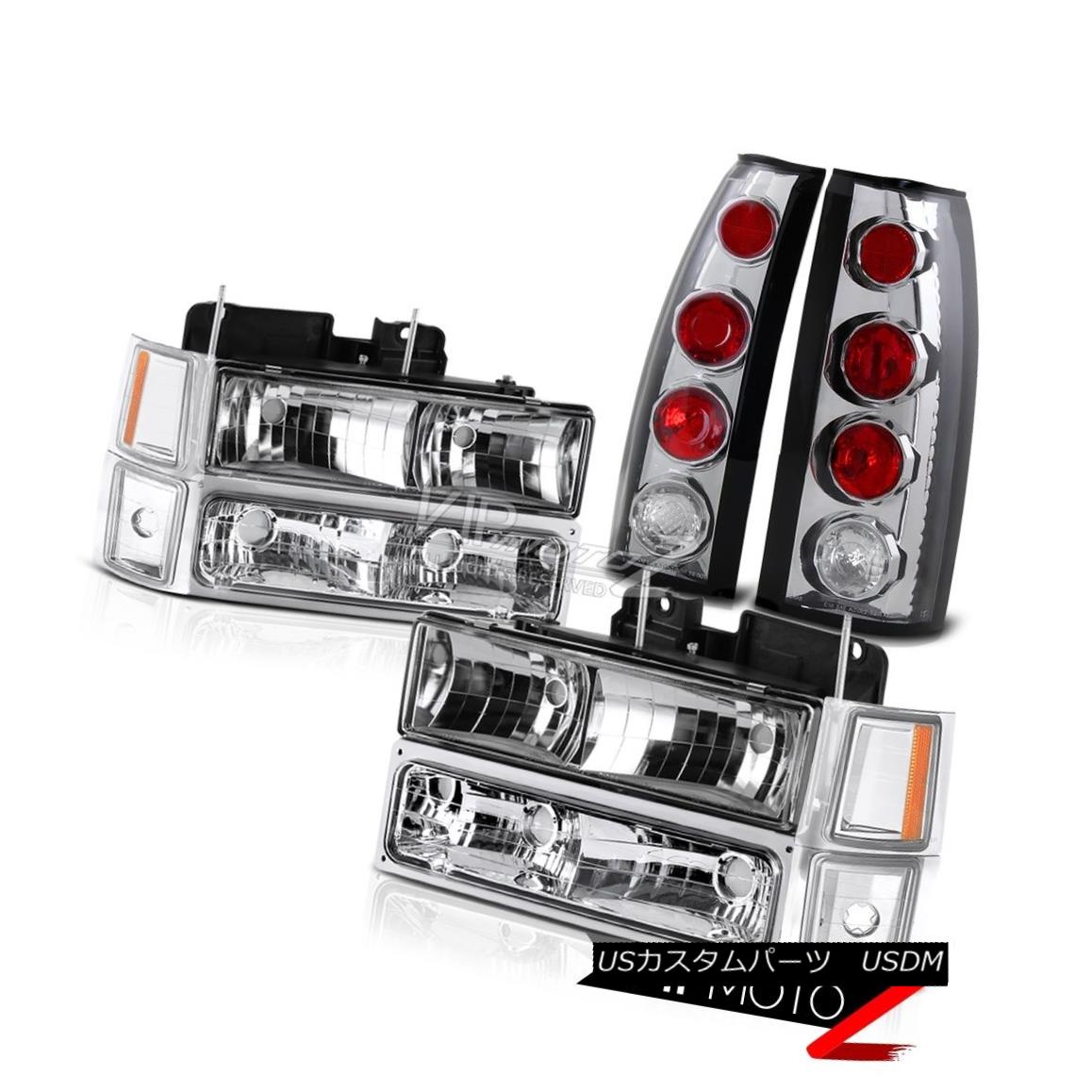 ヘッドライト 94 95 96 97 98 Suburban Tahoe Silverado Red Chrome New Headlight Tail Light Lamp 94 95 96 97 98郊外のTahoe Silveradoレッドクローム新しいヘッドライトテールライトランプ 【並行輸入品】