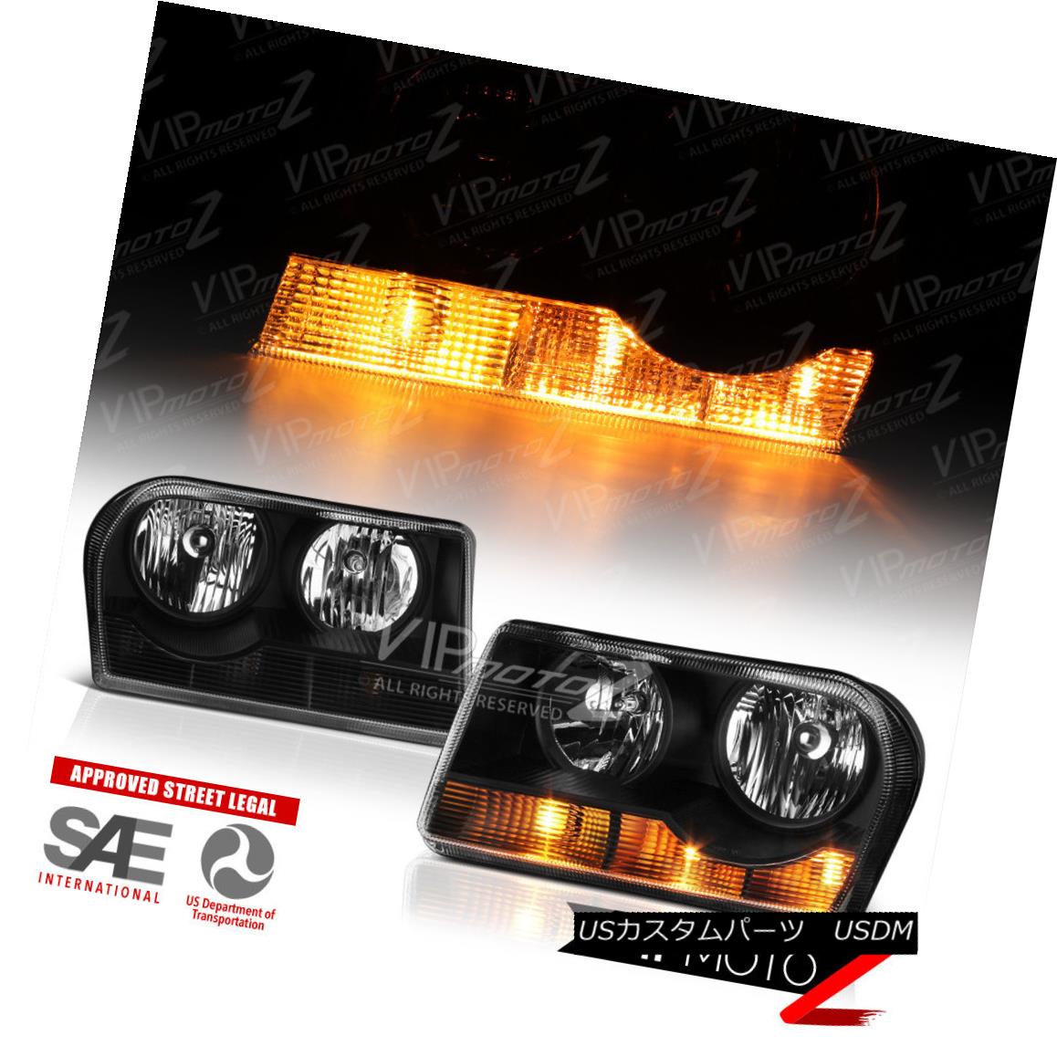 ヘッドライト 2005-2008 Chrysler 300 Base Touring Plus LX Black Front Headlight Assembly NEW 2005-2008クライスラー300ベースツーリングプラスLXブラックフロントヘッドライトアセンブリNEW 【並行輸入品】