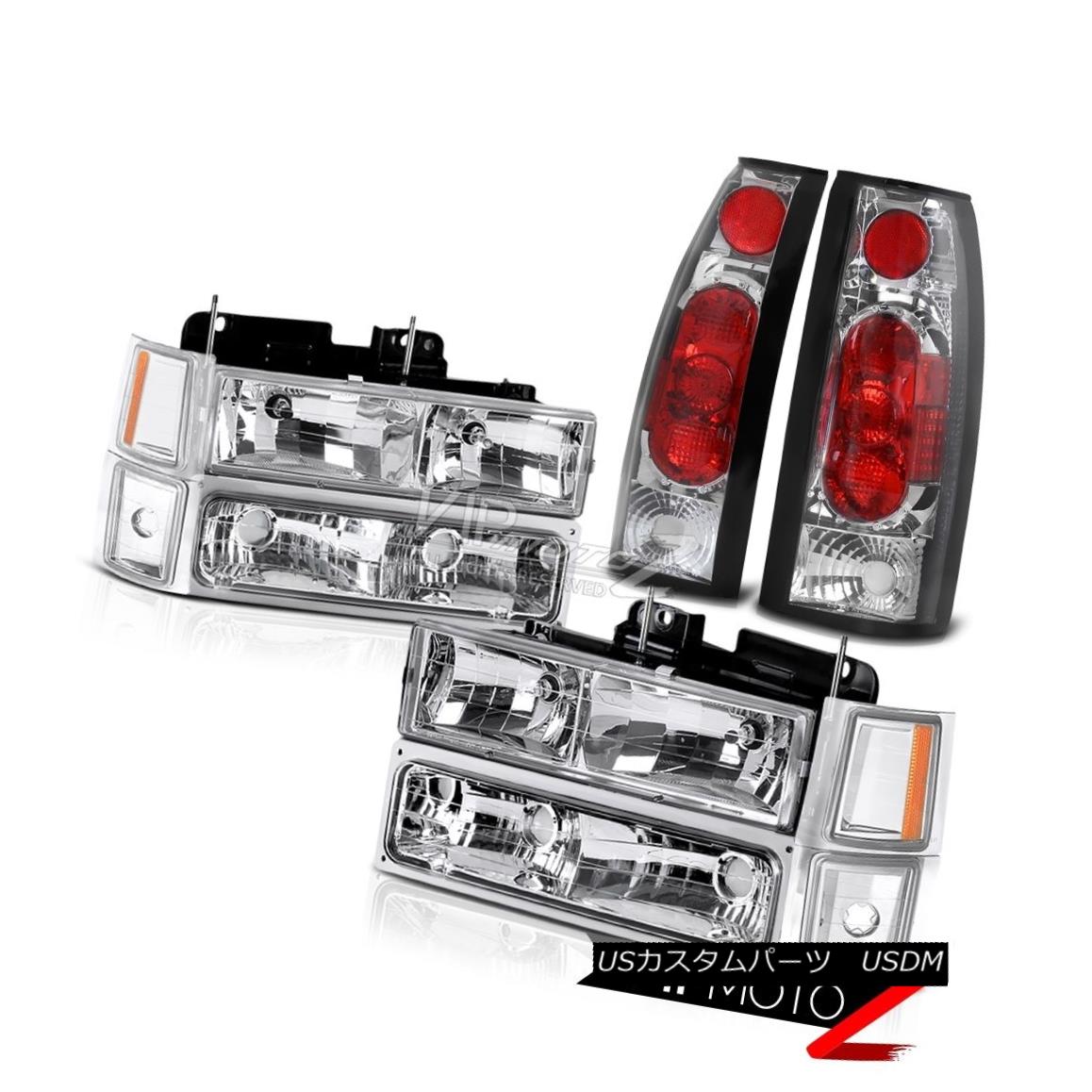 ヘッドライト 1994 1995 1996 1997 1998 Suburban Tahoe Amber Chrome Headlights Brake Tail Light 1994年1995年1996年1997年1998年郊外のタホーアンバークロームヘッドライトブレーキテールライト 【並行輸入品】