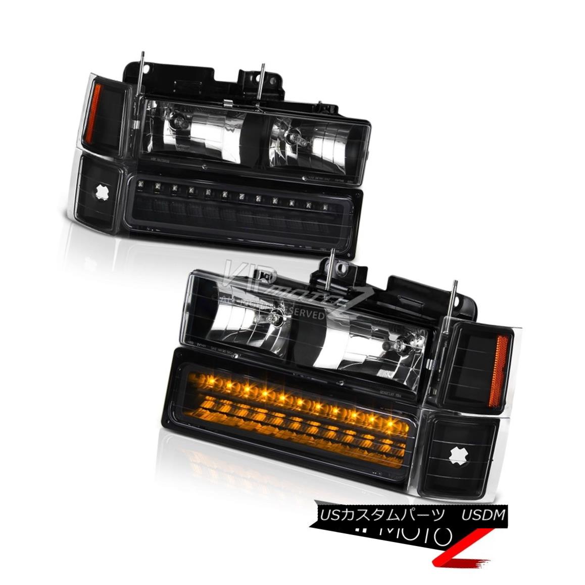 ヘッドライト 1994-2000 C2500 C3500 K2500 K3500 Amber LED Parking Signal Headlights Headlamps 1994-2000 C2500 C3500 K2500 K3500琥珀LEDパーキング信号ヘッドライトヘッドランプ 【並行輸入品】