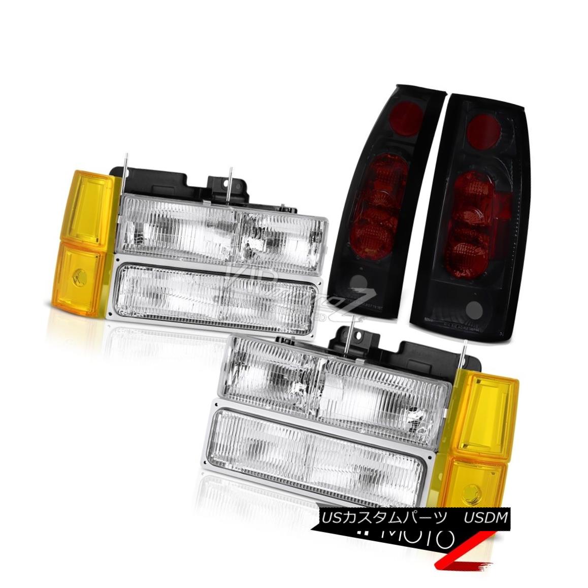 ヘッドライト 1994-1998 GMC Sierra Headlamps Bumper Darkest Smoke Taillights OE Style Assembly 1994-1998 GMC SierraヘッドランプバンパーダークスモークスモークティールズOEスタイルアセンブリ 【並行輸入品】