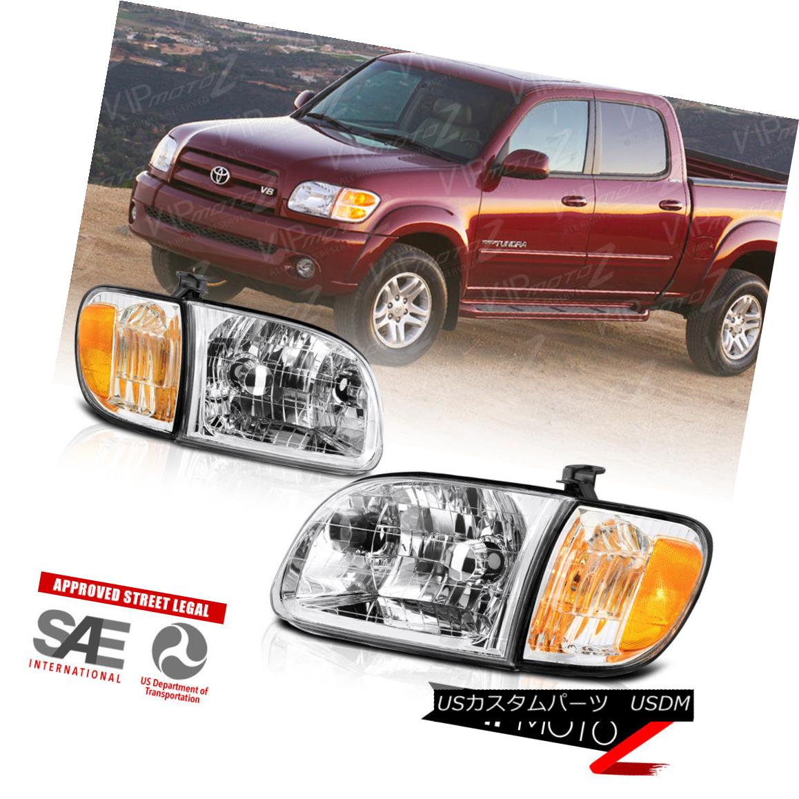 ヘッドライト Toyota Tundra 2000-2004 OE Style [4PC SET] Headlights Corner Lamps Right Left トヨタツンドラ2000-2004 OEスタイル[4PC SET]ヘッドライトコーナーランプ右左 【並行輸入品】