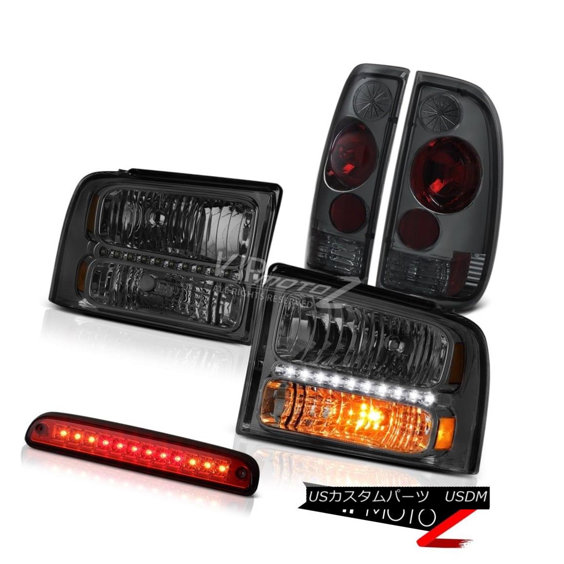 ヘッドライト 2005 2006 2007 F250 SD 6.0L Smoke Headlights Rear Tail Lights High Stop LED Red 2005 2006 2007 F250 SD 6.0LスモークヘッドライトリアテールライトハイストップLEDレッド 【並行輸入品】