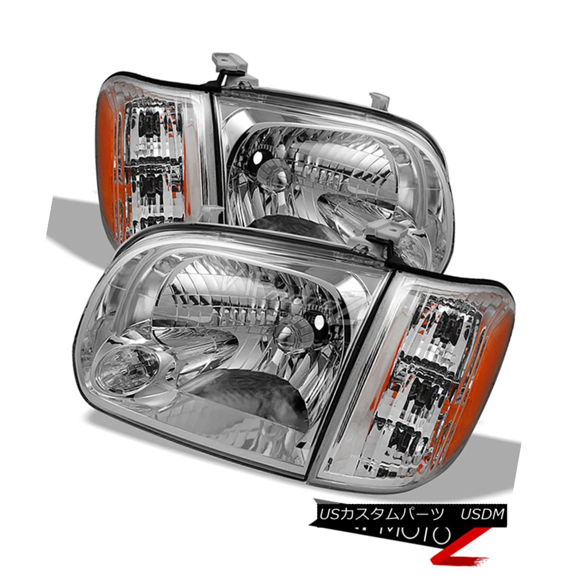 ヘッドライト [4PC Set] 2005-2006 Tundra Double Cab Left Right Headlights Corner Signal Lamps [4PCセット] 2005-2006トッドラダブルキャブ左ライトヘッドライトコーナーランプ 【並行輸入品】