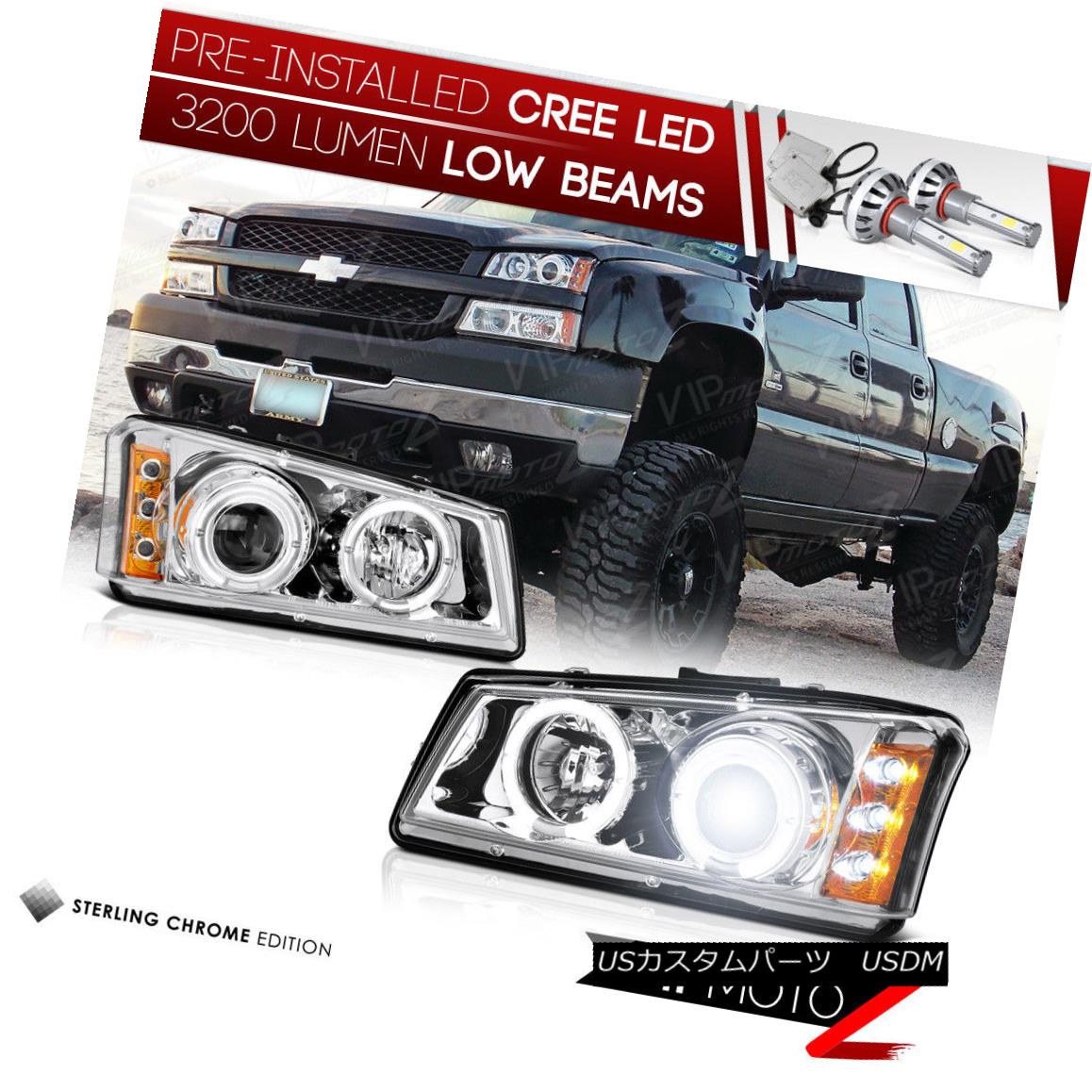 ヘッドライト [BUILT-IN LED LOW BEAM] 03-06 Chevy Silverado Headlights 04-06 Avalanche DRL SMD [内蔵LEDロービーム] 03-06 Chevy Silveradoヘッドライト04-06アバランチェDRL SMD 【並行輸入品】