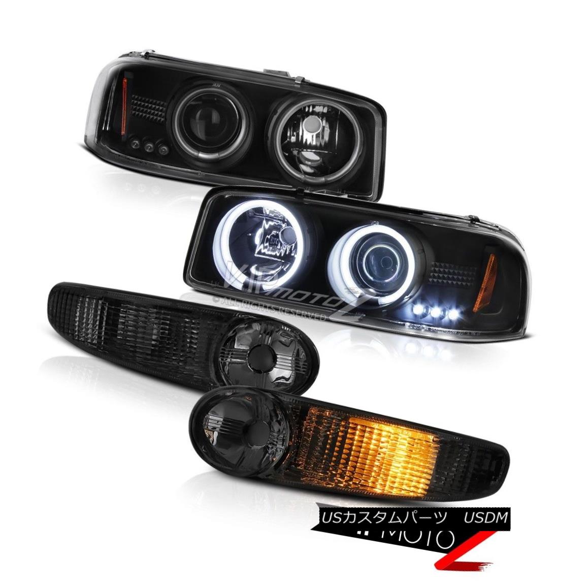 ヘッドライト 01-06 Sierra Yukon Denali 6.0L Inky Black CCFL Projector Headlamps Bumper Light 01-06シエラユーコンデナリ6.0LインキブラックCCFLプロジェクターヘッドランプバンパーライト 【並行輸入品】