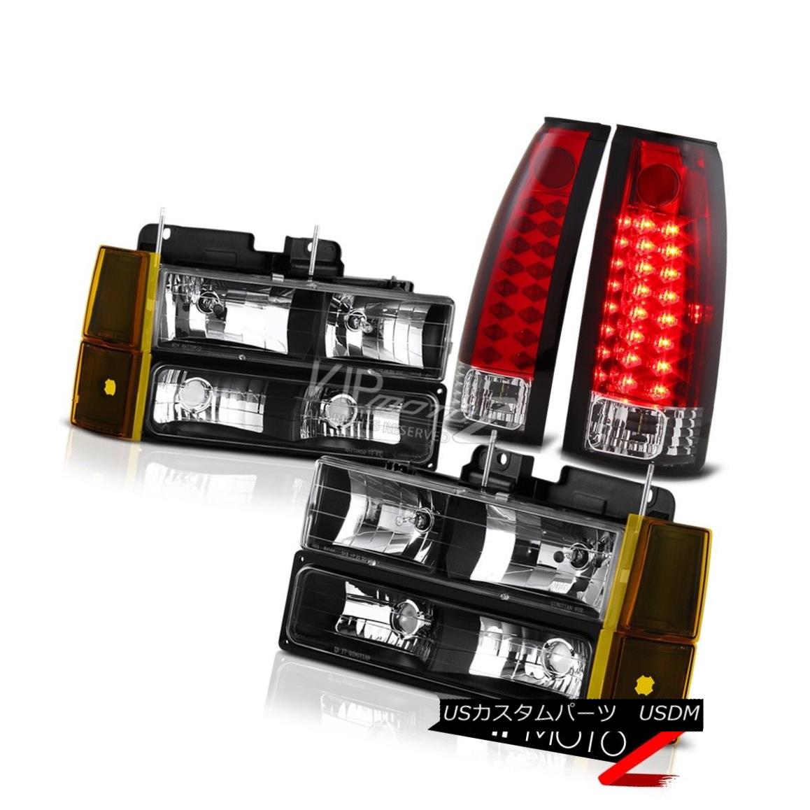 ヘッドライト 1994-1998 GMC C2500 Headlamps Bumper Wine Red Rear Brake Lights Factory Style 1994-1998 GMC C2500ヘッドランプバンパーワインレッドリアブレーキライトファクトリースタイル 【並行輸入品】