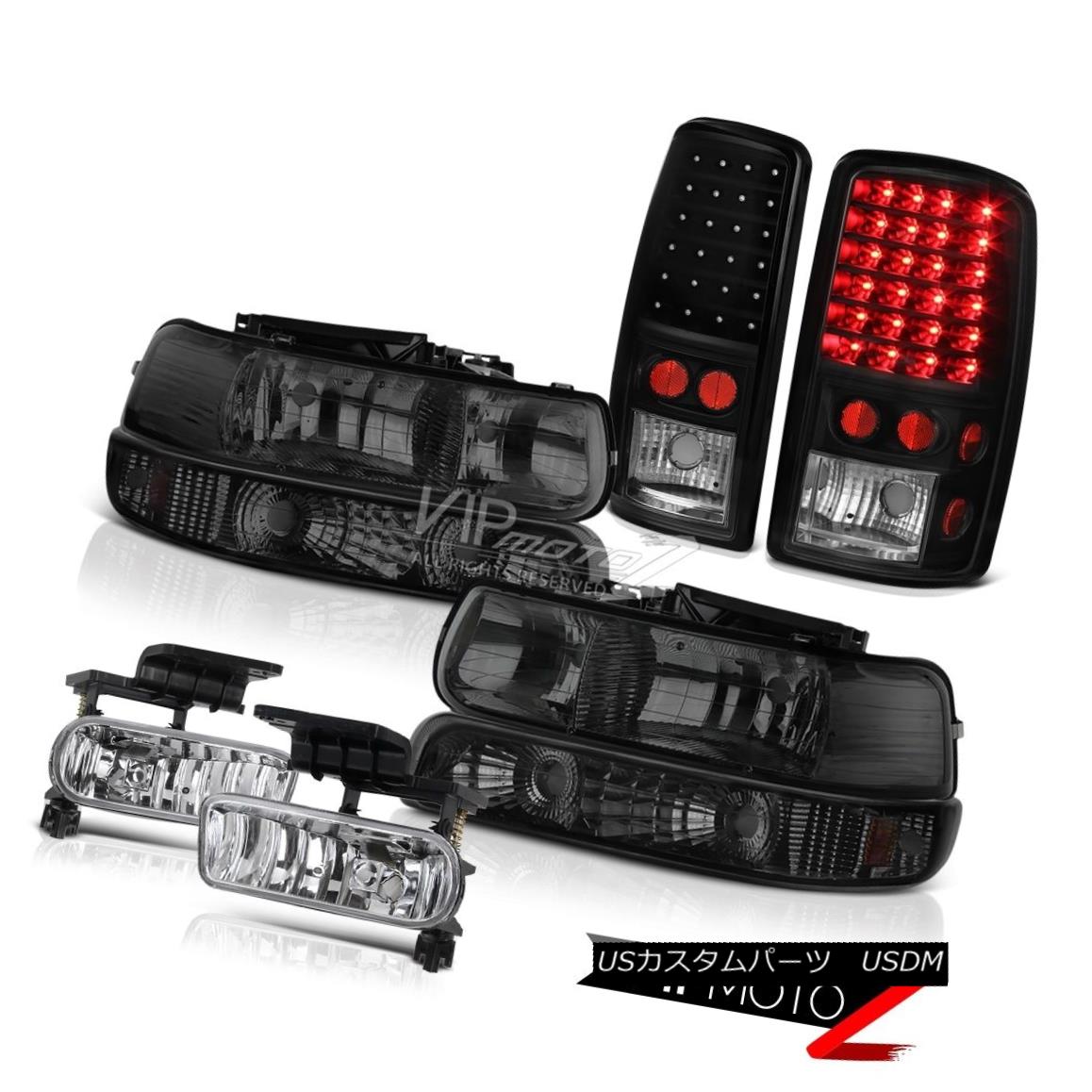 ヘッドライト 2000-2006 Chevy Tahoe Bumper+Headlights Black Brake LED Tail Light Chrome Fog 2000-2006シボレー・タホ・バンパー+ヘッドリッグ ブラック・ブレーキLEDテールライト・クロームフォグ 【並行輸入品】