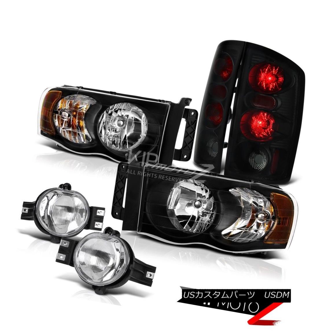 ヘッドライト 02-05 Dodge Ram BLACK HeadLight {Sinister Black} Tail Lamp CHROME FOG LIGHT DEAL 02-05 Dodge Ram BLACKヘッドライト{Sinister Black}テールランプCHROME FOG LIGHT DEAL 【並行輸入品】