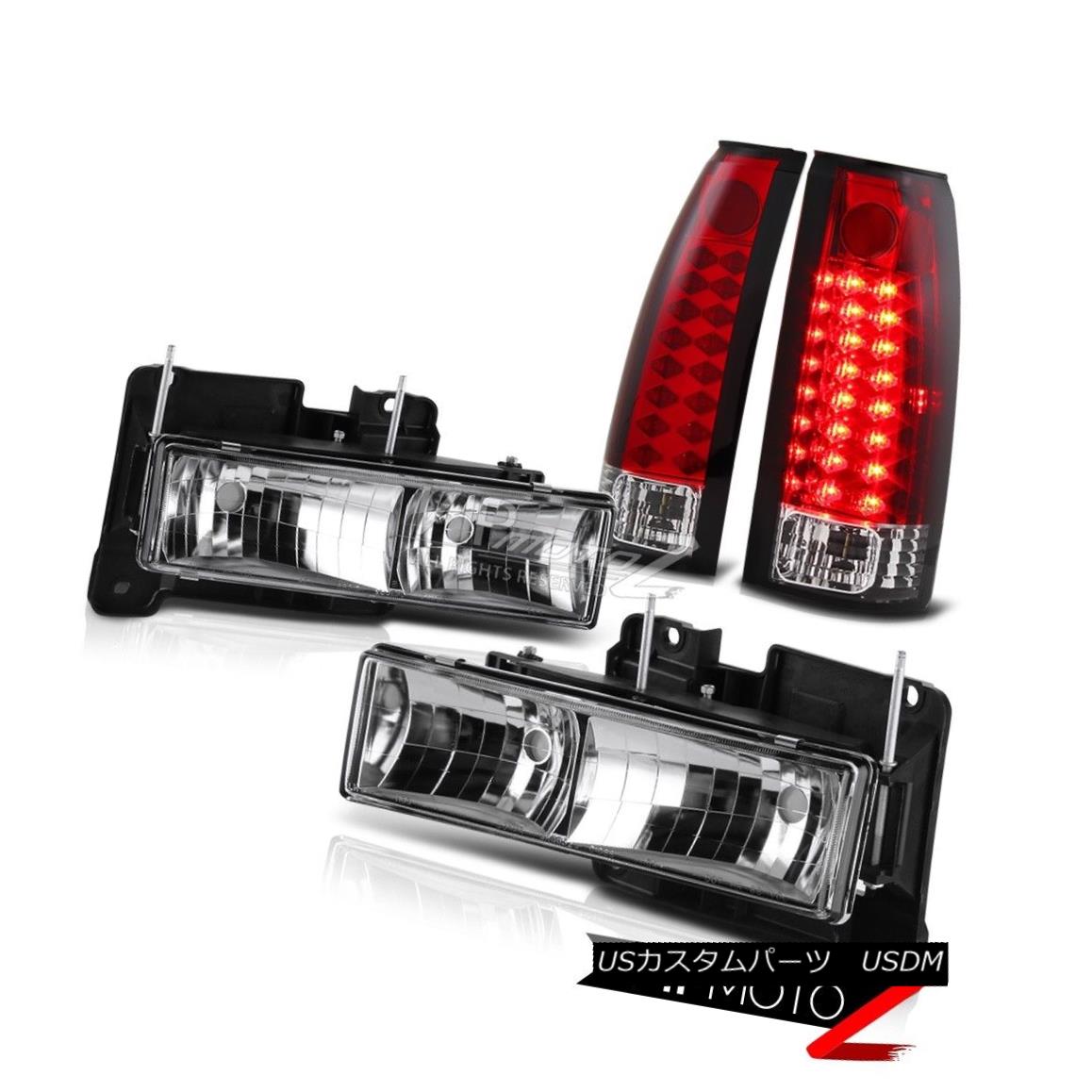 ヘッドライト 94-98 Chevy C10 C/K Suburban 1500 2500 Red \