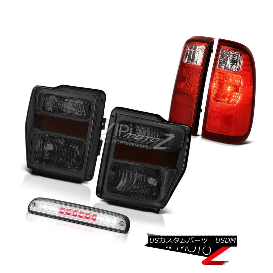 ヘッドライト Smoke Tinted Headlamps Brake Cargo LED RED Tail Lights Assembly 08-10 F250 F350 煙を発するヘッドランプブレーキカーゴLED REDテールライトアセンブリ08-10 F250 F350 【並行輸入品】