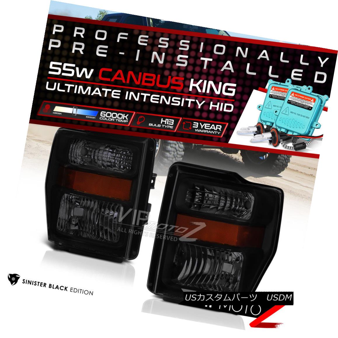 ヘッドライト {BUILT-IN HID LOW BEAM} 2008-2010 Ford F250 F350 Superduty Black Smoke Headlight {HID LOW BEAM} 2008年?2010年Ford F250 F350 Superdutyブラックスモークヘッドライト 【並行輸入品】