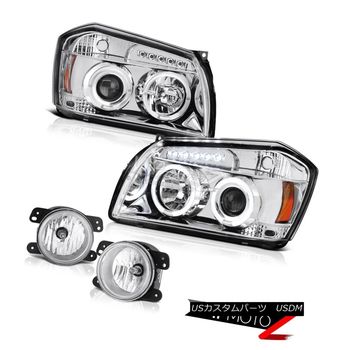 ヘッドライト 05 06 07 Dodge Magnum Se Euro Clear Fog Lights Headlights Angel Eyes Halo Rim 05 06 07 Dodge Magnum SeユーロクリアフォグライトヘッドライトAngel Eyes Halo Rim 【並行輸入品】