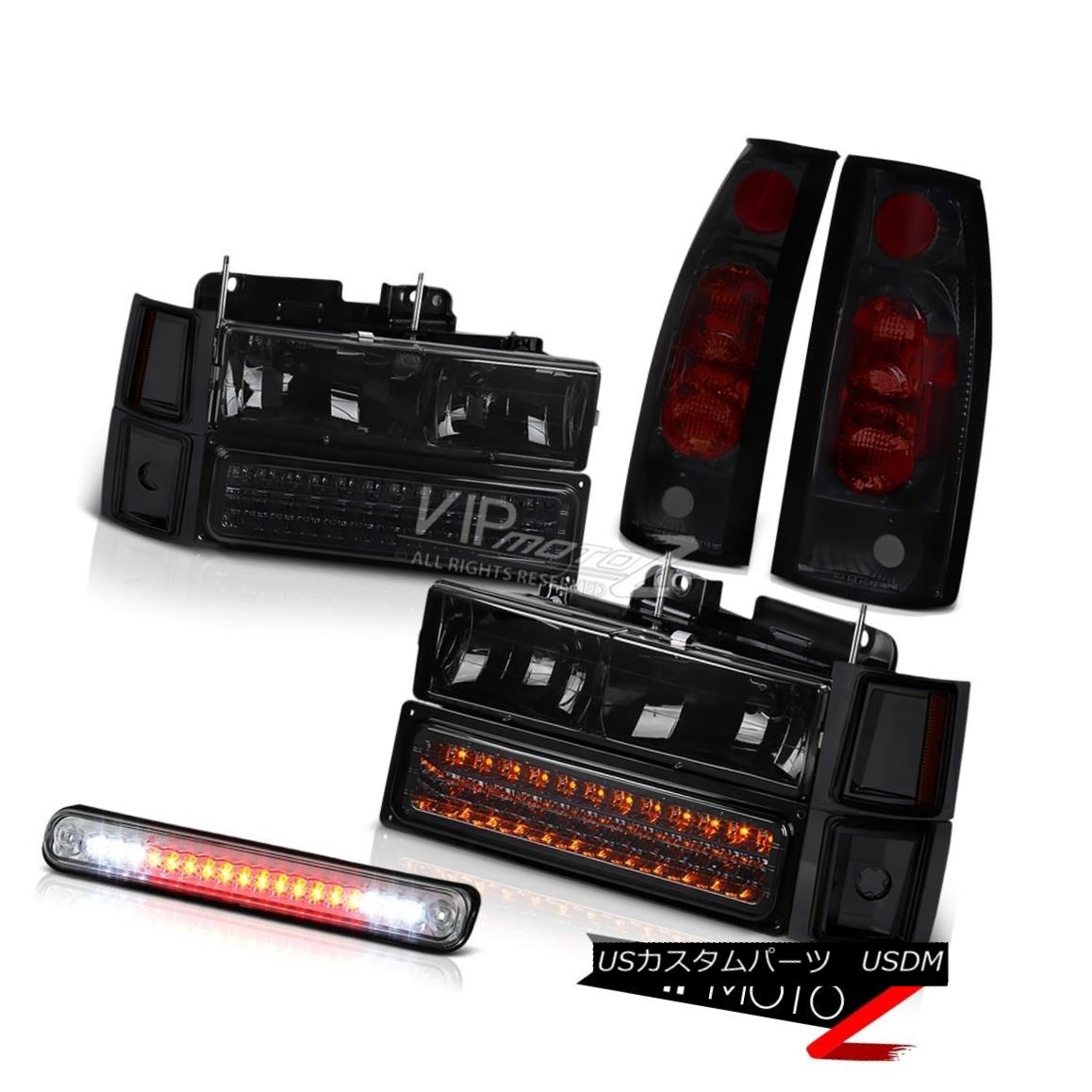 ヘッドライト 1994-1998 Chevy Silverado LED Smoke Bumper+Head Lamp Tail Lights Roof Brake Lamp 1994-1998 Chevy Silverado LEDスモークバンパー+ヘッドランプテールライトルーフブレーキランプ 【並行輸入品】